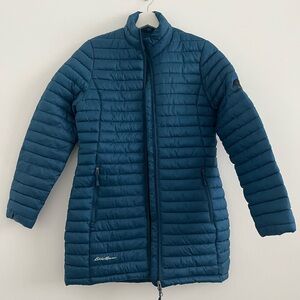 Eddie Bauer® Women’s Packable Quilted Full-Zip jacket W/ Company Logo Sz XS